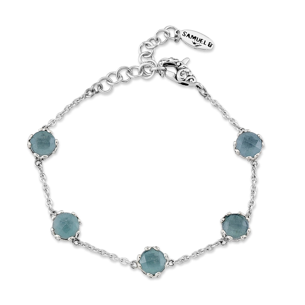 Glow Station Bracelet - Aquamarine - March