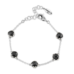 Glow Station Bracelet - Black Spinel - August Alternative