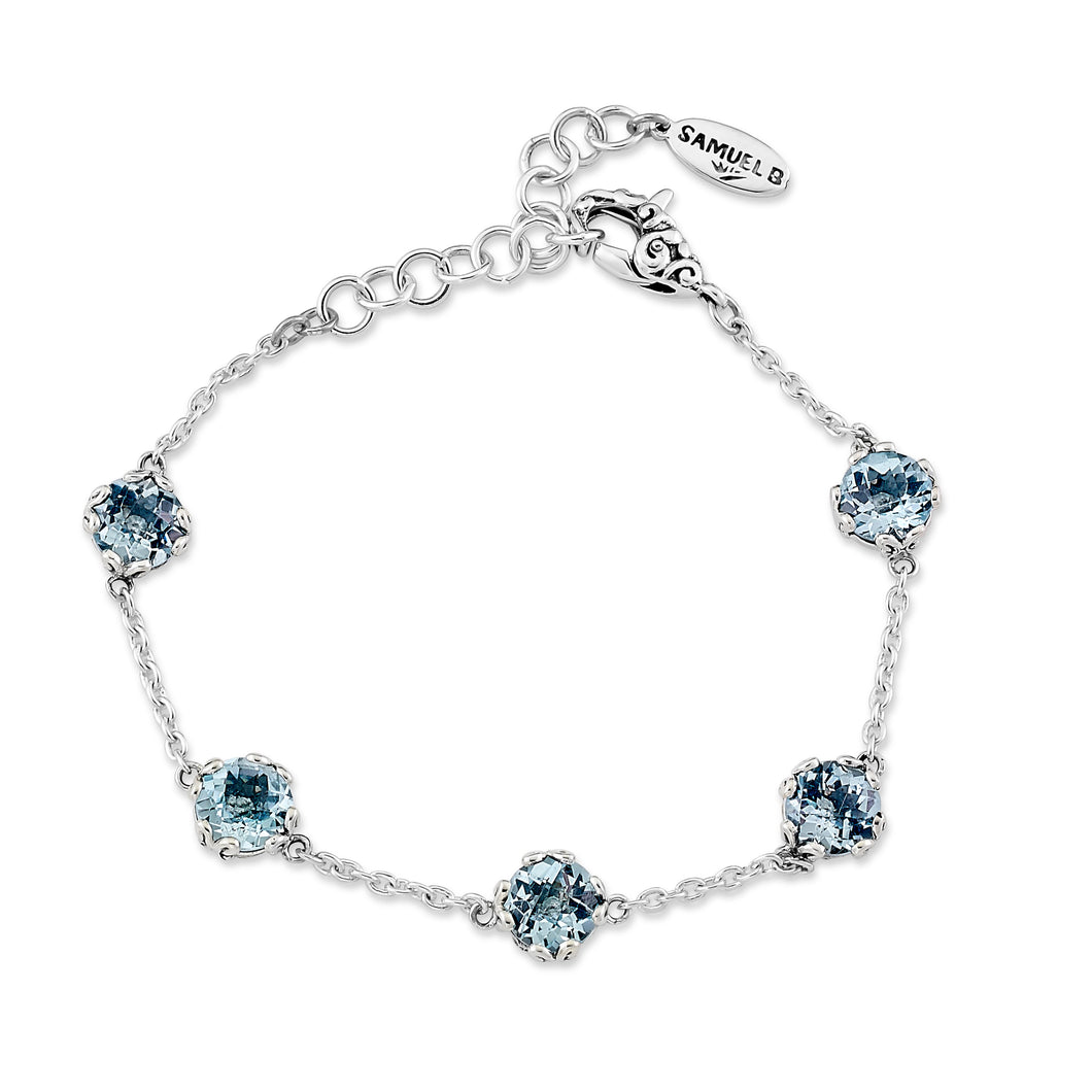 Glow Station Bracelet - Blue Topaz - December Alternative