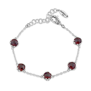 Glow Station Bracelet - Garnet - January