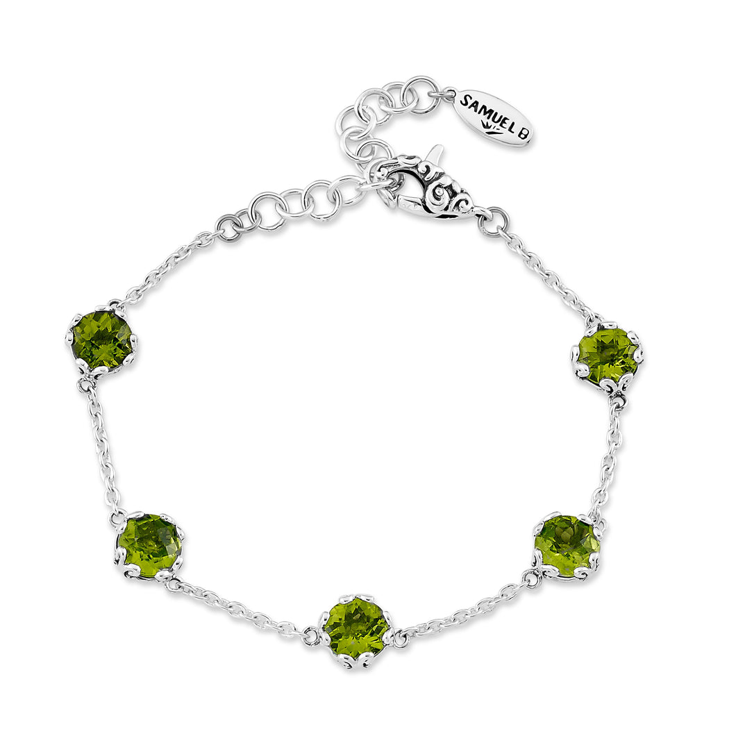 Glow Station Bracelet - Peridot - August