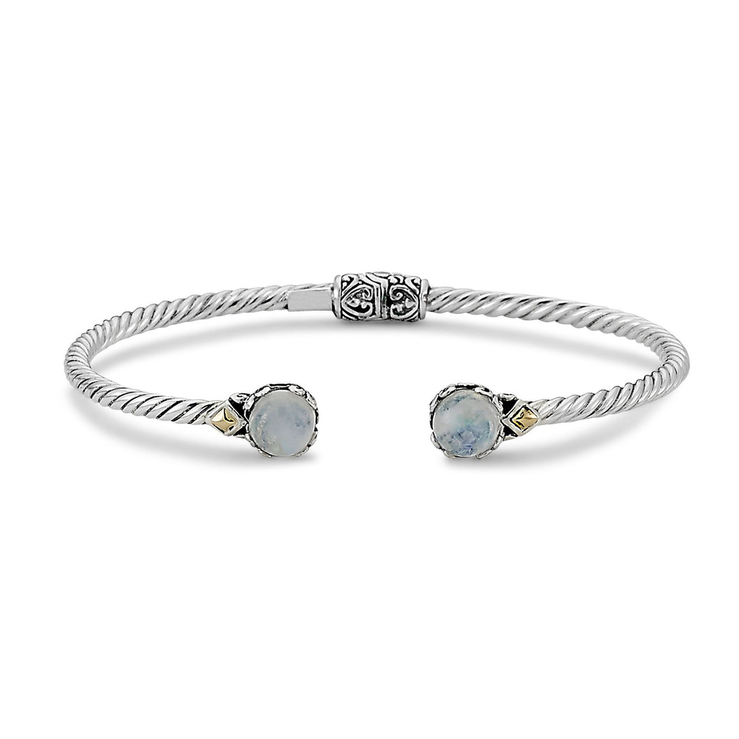 Glow Bangle - Rainbow Moonstone - June