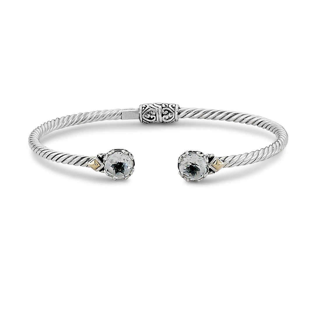 Glow Bangle - White Topaz - April