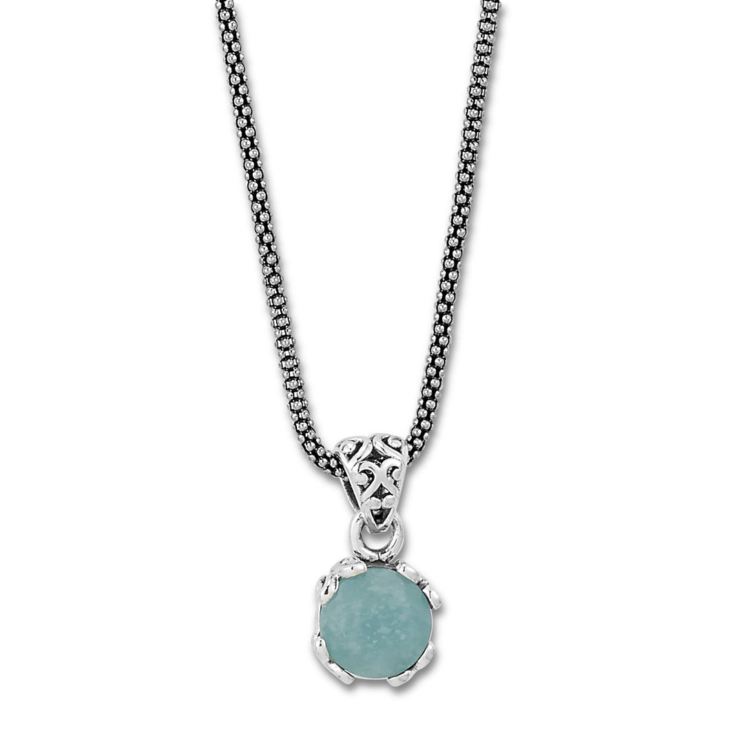 Glow Necklace - Aquamarine - March