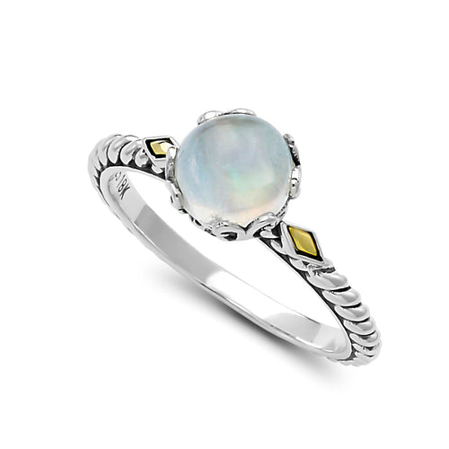 Glow Ring - Rainbow Moonstone - June