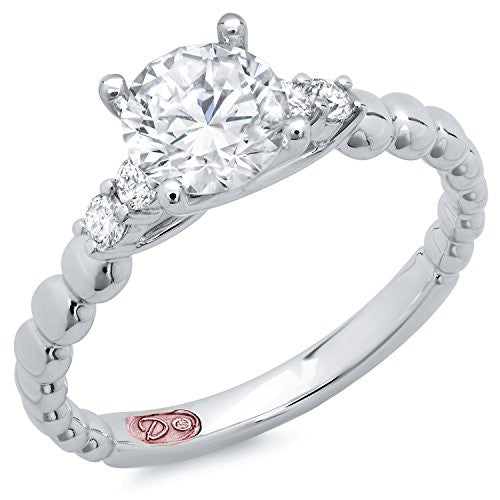 Demarco Love Glamour Collection DW7602 18 Kt White Gold Ring w/ 0.15 Carats of Diamonds