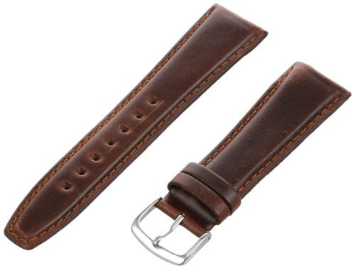 MS881 - 22 mm - Brown Genuine Oil Tan Leather Strap by Hadley Roma