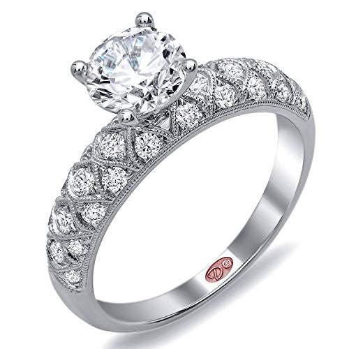 Demarco Love Story Collection DW6115 18 Kt White Gold Ring w/ 0.46 Carats of Round Brilliant Cut Diamonds