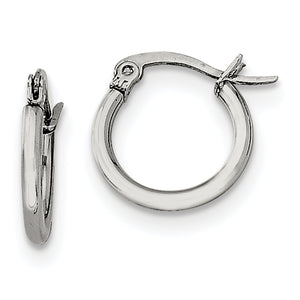 Stainless Steel 15.50mm Diameter Hoop Earrings